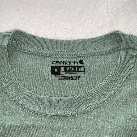 Carhartt Men’s Green Long Sleeve Tee Size M - Picture 5 of 6